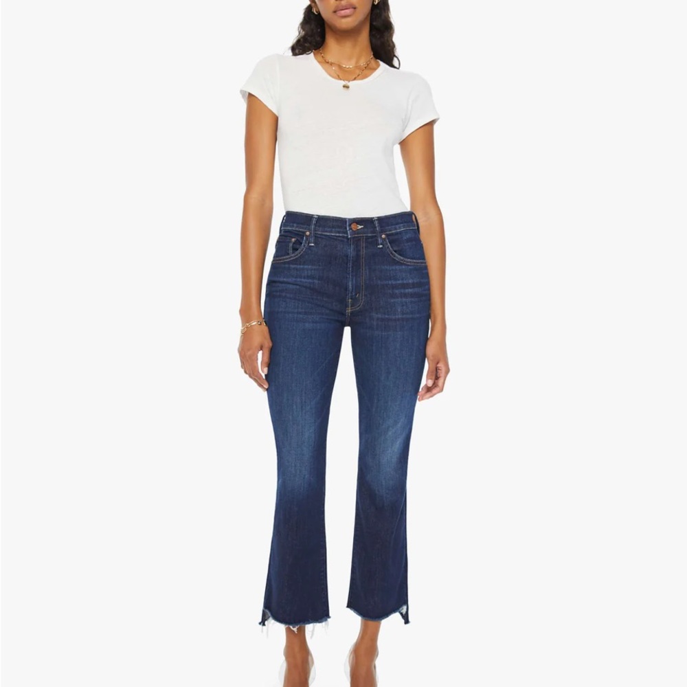 Mother Insider Crop Fray Jeans